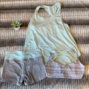 Lululemon Workout Bundle Free To Be Wild Love Tank